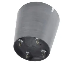 Ecopots Blumentöpfe & Übertöpfe - Kunststoff-Topf Amsterdam mit Rollen, rund Grau
