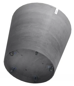 Ecopots Blumentöpfe & Übertöpfe - Kunststoff-Topf Amsterdam mit Rollen, rund Grau