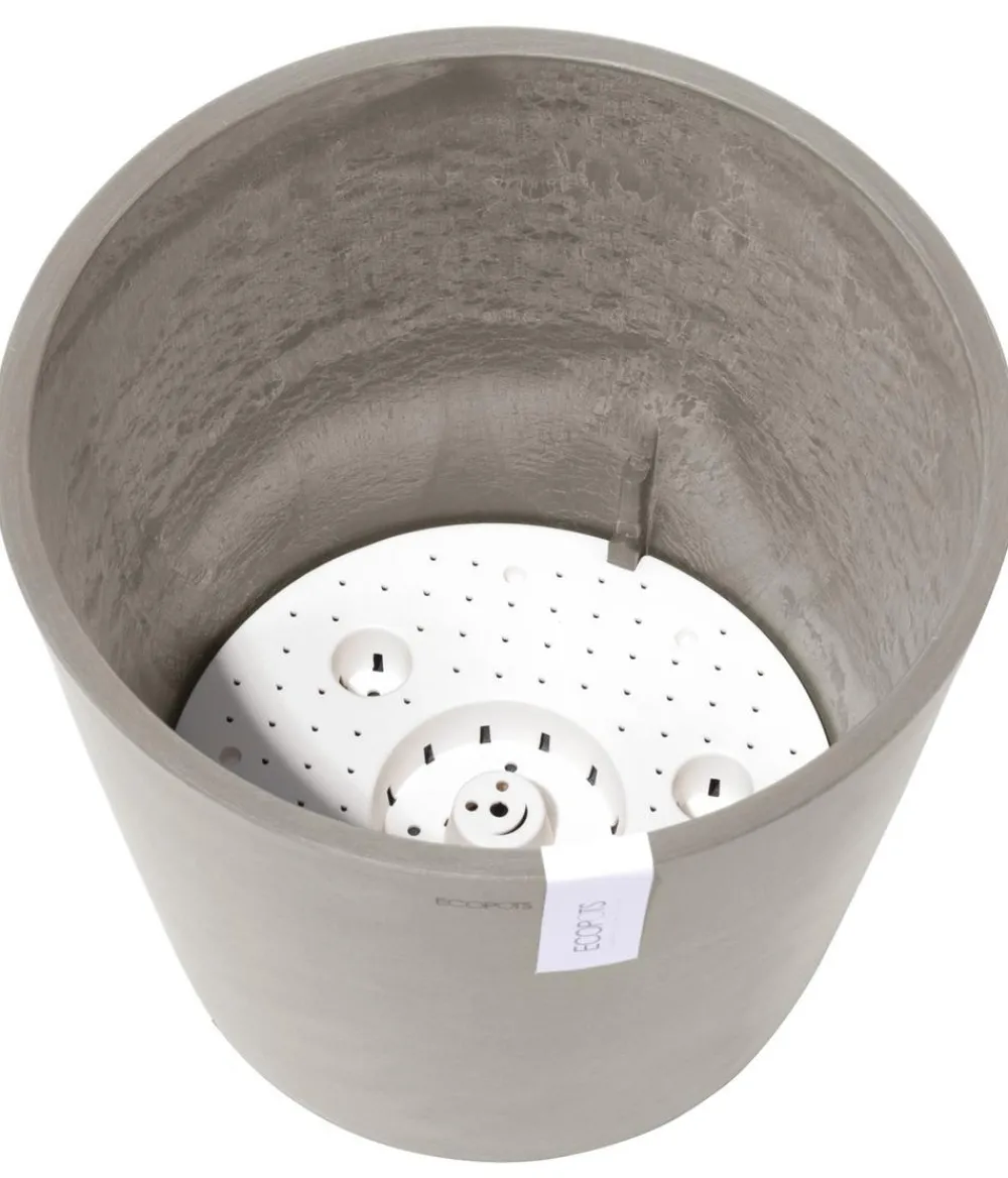 Ecopots Blumentöpfe & Übertöpfe > Kunststoff-Topf Amsterdam mit Wassersystem, rund