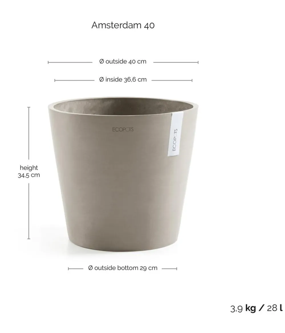 Ecopots Blumentöpfe & Übertöpfe > Kunststoff-Topf Amsterdam, rund