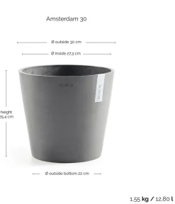 Ecopots Blumentöpfe & Übertöpfe > Kunststoff-Topf Amsterdam, rund