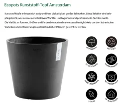 Ecopots Blumentöpfe & Übertöpfe > Kunststoff-Topf Amsterdam, rund
