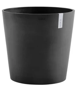 Ecopots Kunststoff-Topf Amsterdam, rund Dunkelgrau Best