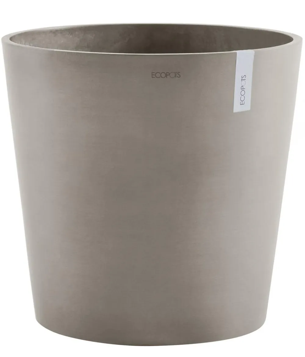 Ecopots Kunststoff-Topf Amsterdam, rund Taupe Online