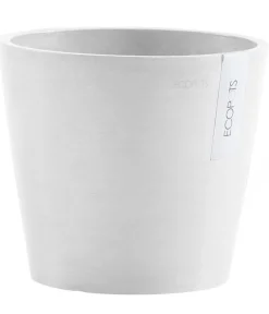 Ecopots Kunststoff-Topf Amsterdam, rund Weiß