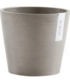 Ecopots Kunststoff-Topf Amsterdam, rund Taupe New