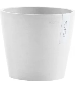 Ecopots Blumentöpfe & Übertöpfe - Kunststoff-Topf Amsterdam, rund Weiß