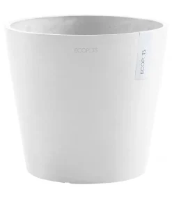 Ecopots Blumentöpfe & Übertöpfe - Kunststoff-Topf Amsterdam, rund Weiß