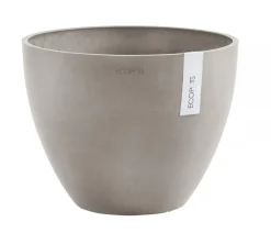 Ecopots Blumentöpfe & Übertöpfe - Kunststoff-Topf Antwerp, rund Taupe
