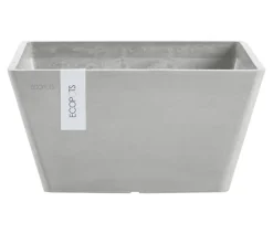 Ecopots Kunststoff-Topf Berlin, quadratisch Hellgrau Best