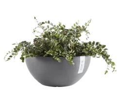 Ecopots Kunststoff-Topf Brussels, rund Grau New