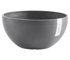 Ecopots Kunststoff-Topf Brussels, rund Grau New