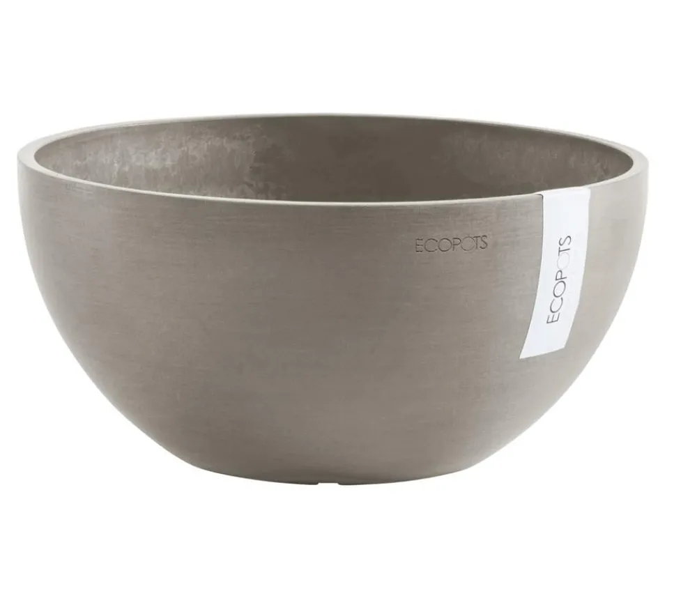 Ecopots Kunststoff-Topf Brussels, rund Taupe New