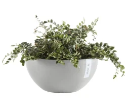 Ecopots Kunststoff-Topf Brussels, rund Hellgrau