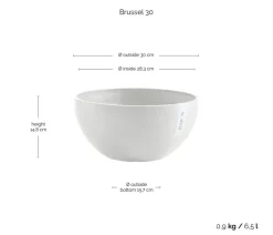 Ecopots Kunststoff-Topf Brussels, rund Weiß Discount