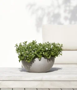 Ecopots Blumenampeln & -Schalen|Blumentöpfe & Übertöpfe - Kunststoff-Topf Brussels, rund Taupe