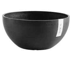 Ecopots Blumenampeln & -Schalen|Blumentöpfe & Übertöpfe - Kunststoff-Topf Brussels, rund Dunkelgrau