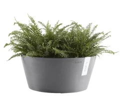 Ecopots Blumentöpfe & Übertöpfe - Kunststoff-Topf Frankfurt, rund Grau