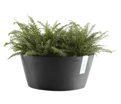 Ecopots Blumentöpfe & Übertöpfe - Kunststoff-Topf Frankfurt, rund Grau