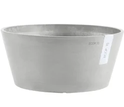 Ecopots Kunststoff-Topf Frankfurt, rund Hellgrau