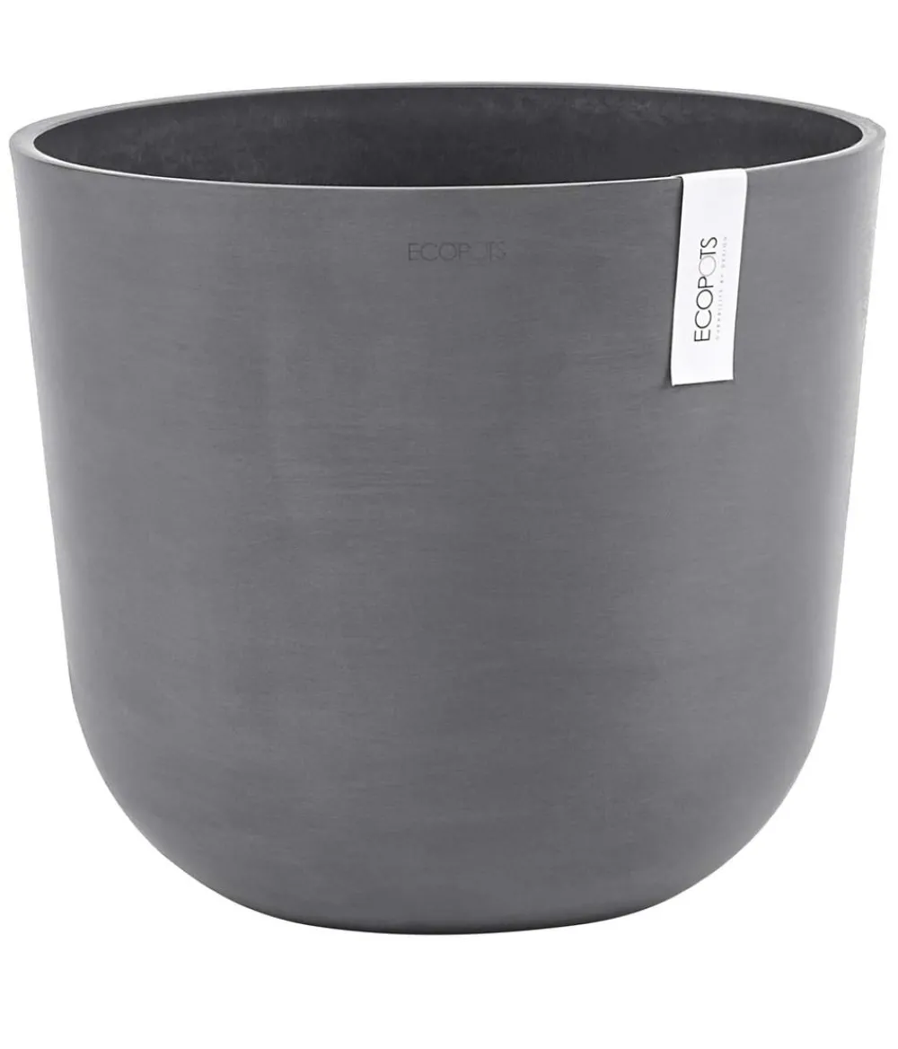 Ecopots Kunststoff-Topf Oslo, rund Grau Outlet