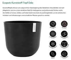 Ecopots Blumentöpfe & Übertöpfe > Kunststoff-Topf Oslo, rund