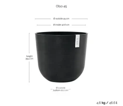 Ecopots Blumentöpfe & Übertöpfe > Kunststoff-Topf Oslo, rund