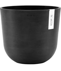 Ecopots Blumentöpfe & Übertöpfe - Kunststoff-Topf Oslo, rund Dunkelgrau