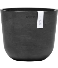 Ecopots Blumentöpfe & Übertöpfe - Kunststoff-Topf Oslo Mini, rund Taupe