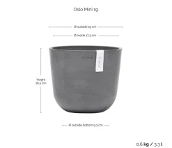 Ecopots Blumentöpfe & Übertöpfe > Kunststoff-Topf Oslo Mini, rund