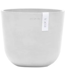 Ecopots Blumentöpfe & Übertöpfe - Kunststoff-Topf Oslo Mini, rund Weiß