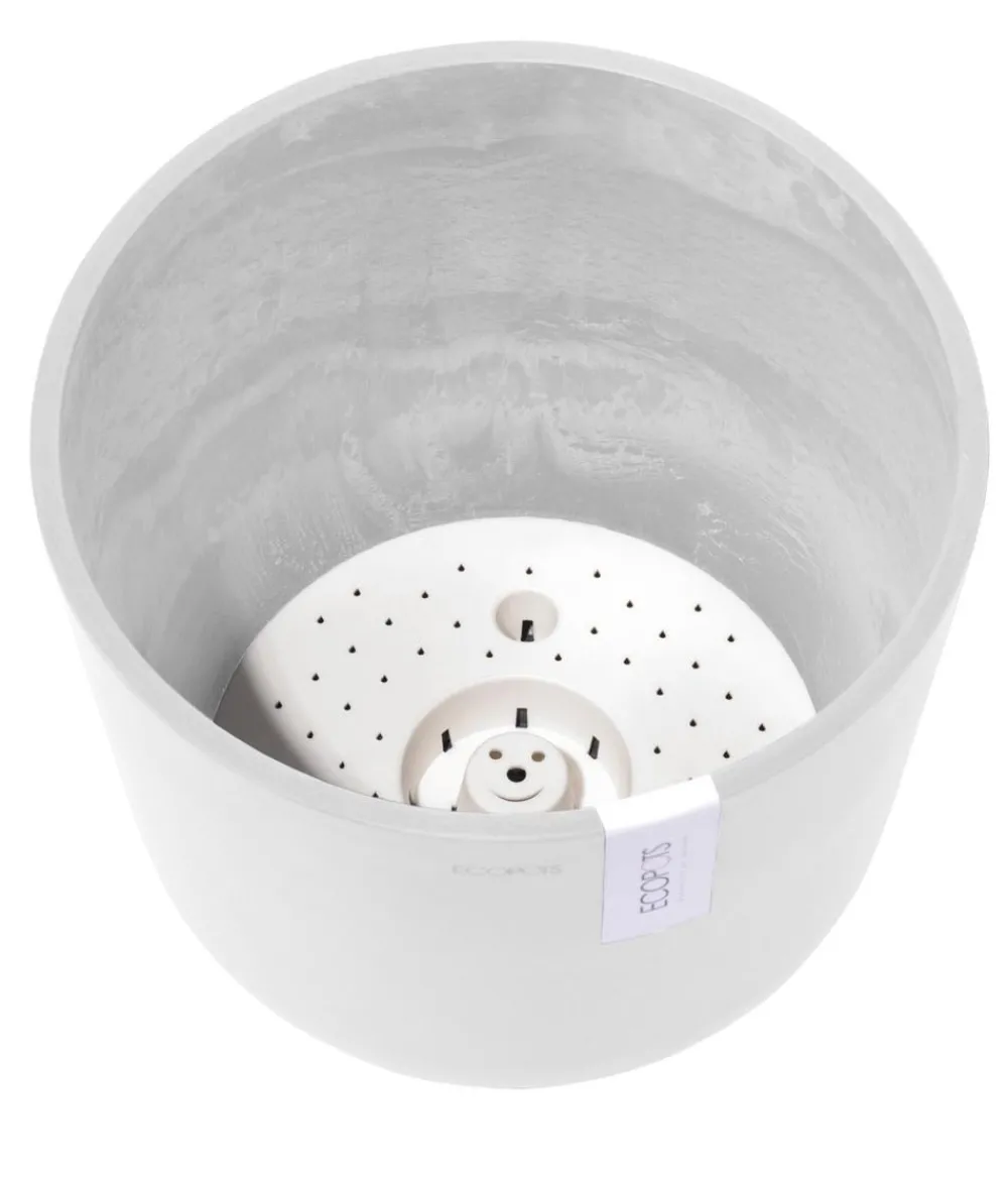 Ecopots Blumentöpfe & Übertöpfe > Kunststoff-Topf Oslo mit Wassersystem, rund
