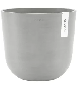Ecopots Kunststoff-Topf Oslo mit Wassersystem, rund Hellgrau Outlet