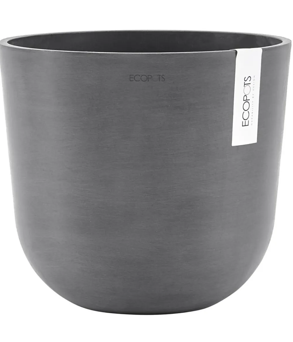 Ecopots Kunststoff-Topf Oslo mit Wassersystem, rund Grau Best