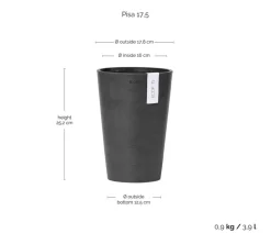 Ecopots Blumentöpfe & Übertöpfe > Kunststoff-Topf Pisa