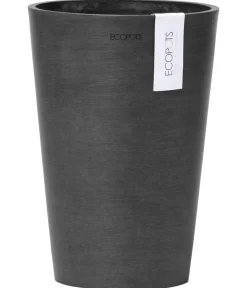 Ecopots Blumentöpfe & Übertöpfe - Kunststoff-Topf Pisa Dunkelgrau