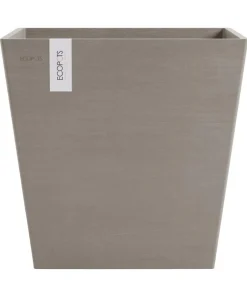 Ecopots Blumentöpfe & Übertöpfe > Kunststoff-Topf Rotterdam mit Wassersystem, quadratisch