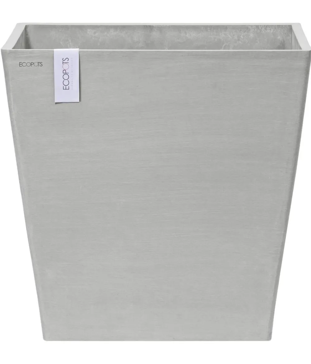 Ecopots Blumentöpfe & Übertöpfe > Kunststoff-Topf Rotterdam mit Rollen und Wassersystem, quadratisch