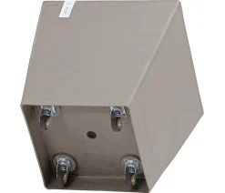 Ecopots Blumentöpfe & Übertöpfe - Kunststoff-Topf Rotterdam mit Rollen und Wassersystem, quadratisch Taupe