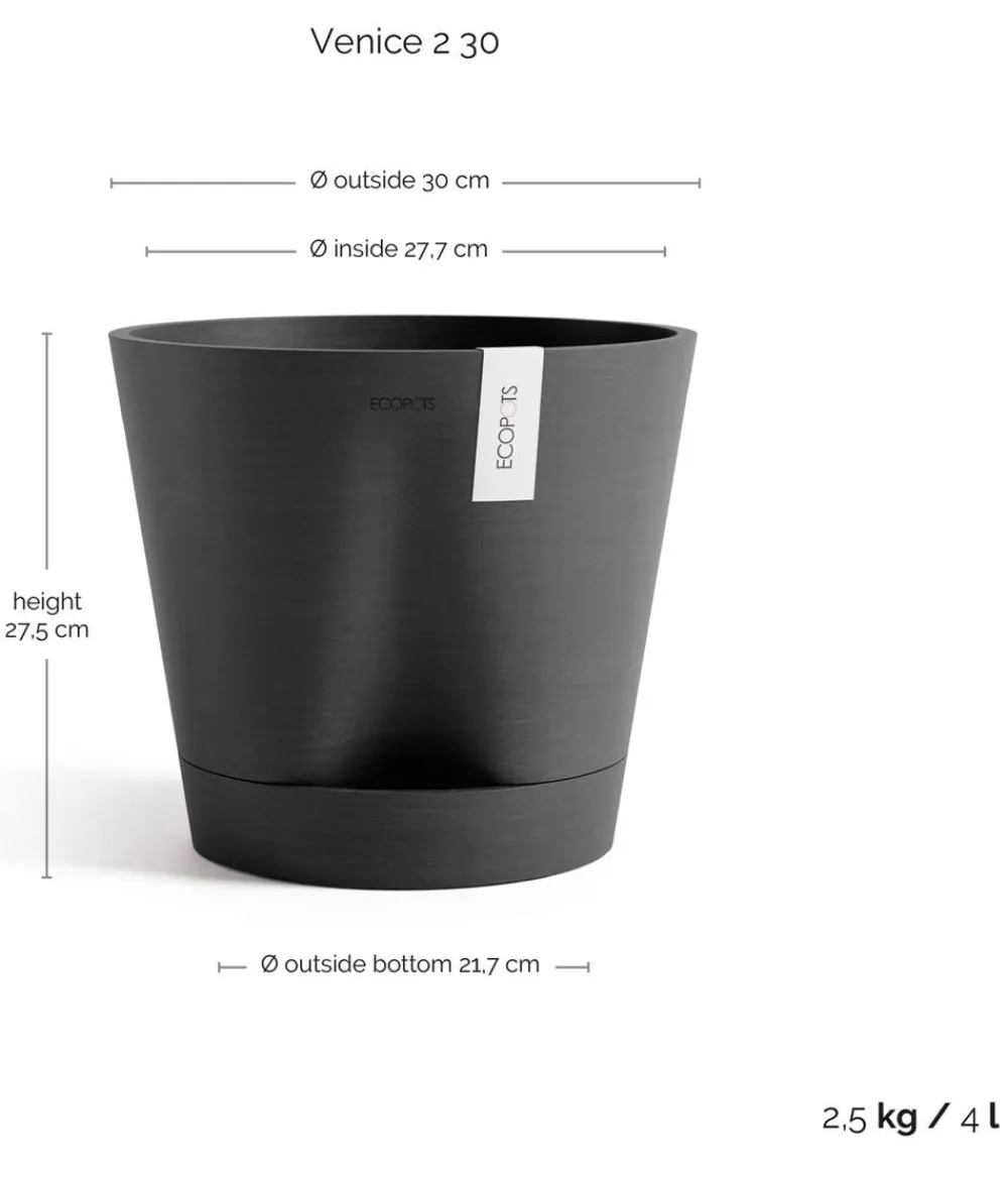 Ecopots Blumentöpfe & Übertöpfe > Kunststoff-Topf Venice 2, rund