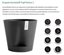 Ecopots Blumentöpfe & Übertöpfe > Kunststoff-Topf Venice 2, rund