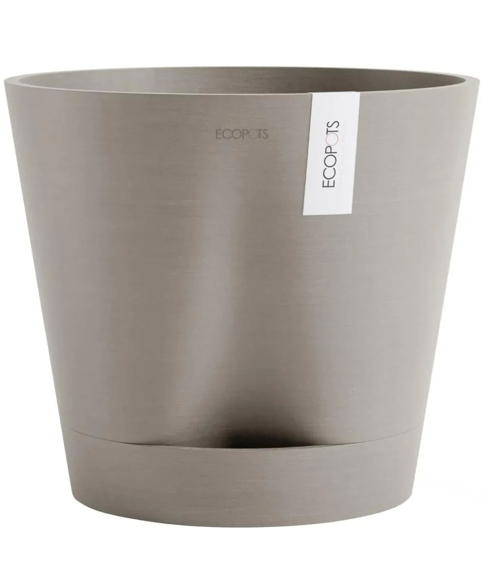 Ecopots Kunststoff-Topf Venice 2, rund Taupe Outlet