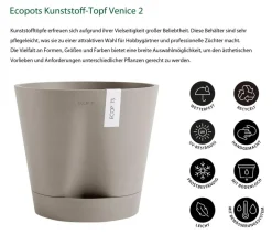 Ecopots Blumentöpfe & Übertöpfe > Kunststoff-Topf Venice 2, rund