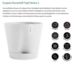 Ecopots Blumentöpfe & Übertöpfe > Kunststoff-Topf Venice 2, rund