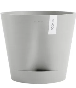 Ecopots Blumentöpfe & Übertöpfe - Kunststoff-Topf Venice 2, rund Hellgrau