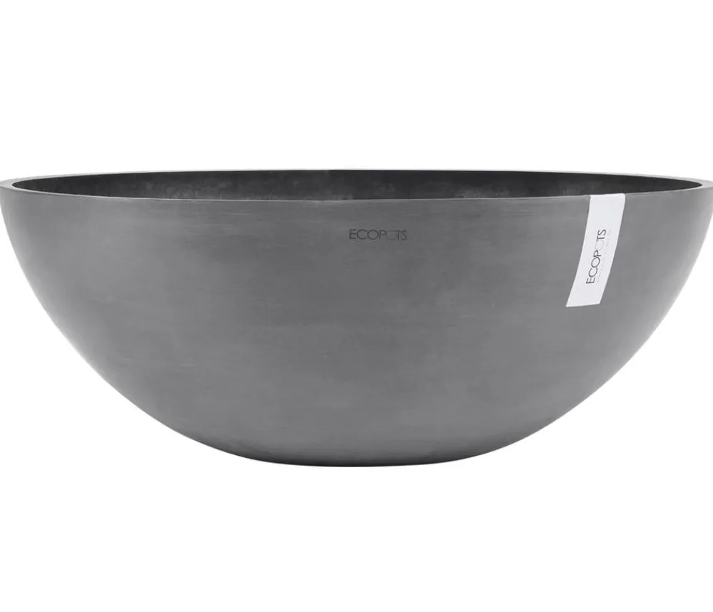 Ecopots Pflanzkübel & Blumenkästen - Kunststoff-Topf Vienna, oval Grau