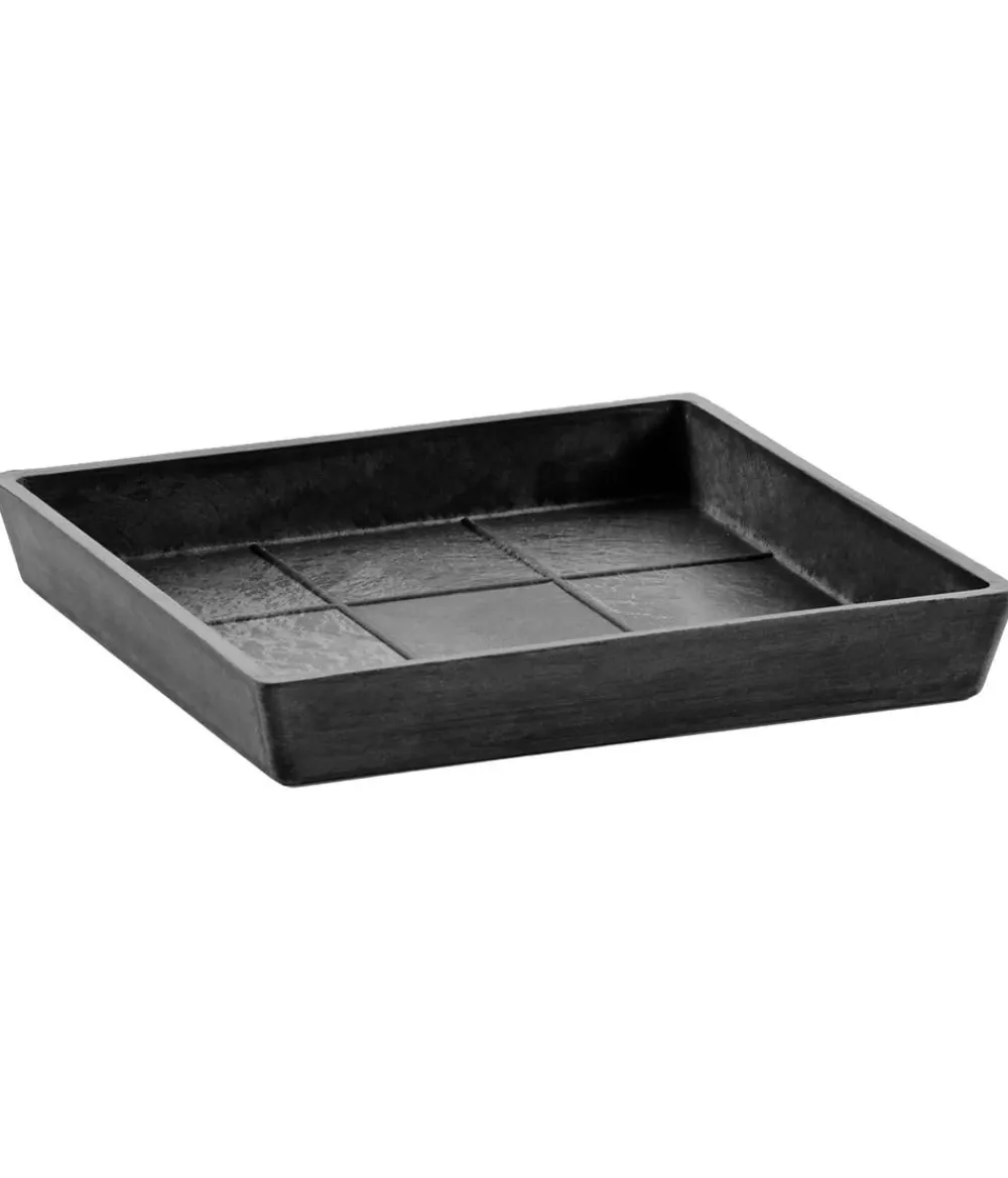 Ecopots Blumentopf Untersetzer > Kunststoff-Untersetzer Rotterdam, quadratisch