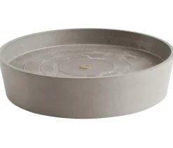 Ecopots Blumentopf Untersetzer - Kunststoff-Untersetzer, rund Taupe
