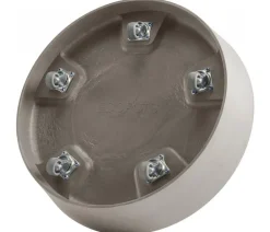 Ecopots Kunststoff-Untersetzer Amsterdam, rund, mit Rollen Taupe Discount