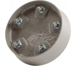Ecopots Kunststoff-Untersetzer Amsterdam, rund, mit Rollen Taupe Best